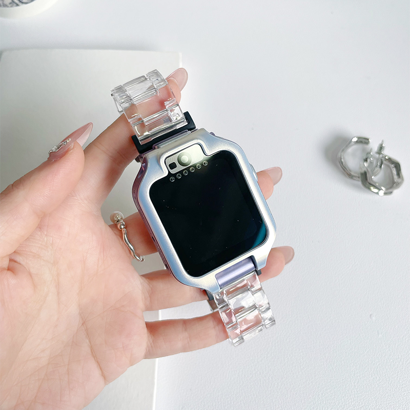 夏季透爽适用华为儿童电话手表5表带5X/5Xpro透明保护壳4X/4Pro