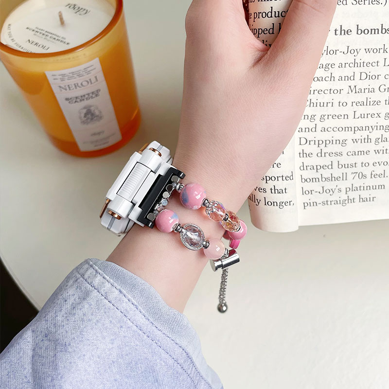 新品卡通草莓熊diy手链适用小天才电话手表表带Z9/Z8/Z7/Z6A/Z10