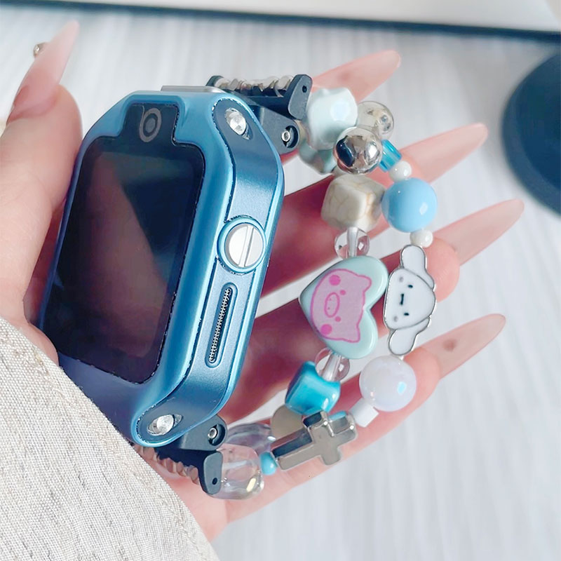 猪猪大耳狗diy手链适用华为儿童手表表带5X/5XPro/3Pro/4Pro/3X/4