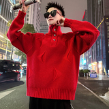 MC222/P98控138装饰扣立领立体织法新年毛衣5，男装针织衫/毛衣，电商A256