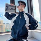 J090/特P88控118春秋社会精神小伙撞色插肩袖痞帅百搭夹克外套男，男装夹克，电商A256