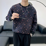 B131/特P68控98帅气小伙复古水洗破洞卫衣春夏套头长袖男黑无头，男装卫衣，电商A256