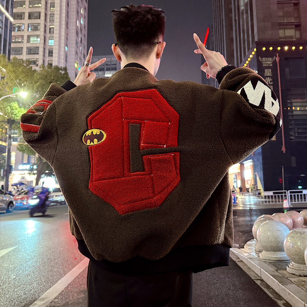 A228/P198控268毛巾绣印花颗粒绒外套4，女装短外套，电商A256