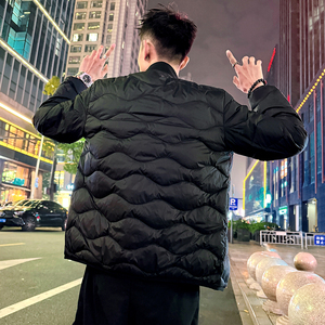 A202/P138控178标90绒棒球领行线羽绒内胆排骨服外套上衣男2图片