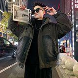 A220/P318控418连帽牛仔拼接90羽绒服男士上衣加厚保暖外套2，男装羽绒服，电商A256