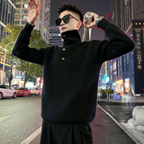 MC225/P88控128金属扣高领毛衣，男装针织衫/毛衣，电商A256