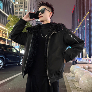 A209/P158控208 连帽拉链可开座山雕棉衣上衣外套男1图片
