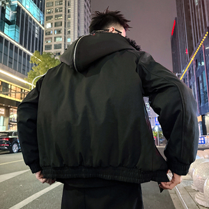 A209/P158控208 连帽拉链可开座山雕棉衣上衣外套男2图片