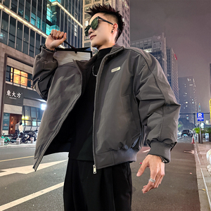 A200/P148控198 短毛座山雕帅气毛领棉衣外套上衣男1图片