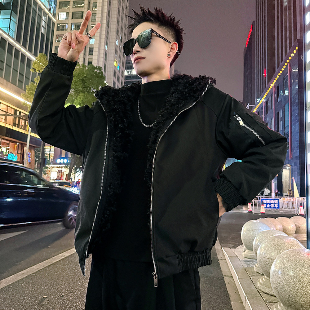 A209/P158控208连帽拉链可开座山雕棉衣上衣外套男1,男装棉衣,电商A256