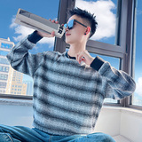 B132/P68控98潮牌小香风撞色条纹卫衣cleanfit秋冬套头长袖男灰3,男装卫衣,电商A256, B132/P68控98潮牌小香风撞色条纹卫衣cleanfit秋冬套头长袖男灰3,男装卫衣,电商A256,