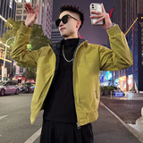 J193/P98控145立领拼接格子立体口袋外套夹克男，男装夹克，电商A256