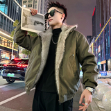 A212/P158控208两面穿座山雕毛领棉衣上衣翻领外套男4，男装棉衣，电商A256