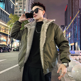 A212/P158控208两面穿座山雕毛领棉衣上衣翻领外套男4，男装棉衣，电商A256