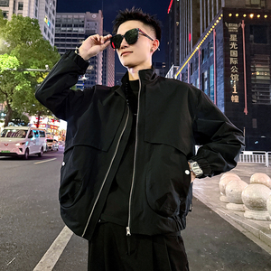 J176/P98控138 简约光板立领结构大口袋夹克痞帅小伙外套男4图片