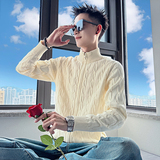 MC192/P138控178简约麻花织法立领上衣针织衫开衫毛衣男3，男装针织衫/毛衣，电商A256