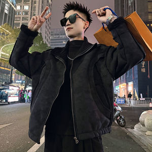 A222/P188控258结构款皮毛一体加厚外套男2，女装短外套，电商A256