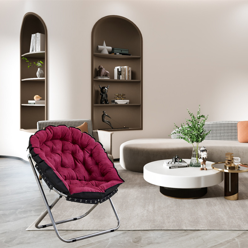 折叠椅午休床懒人沙发椅子家用宿舍靠背休闲卧室布艺女生寝室凳子