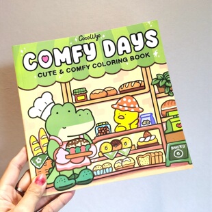 days comfy 涂鸦涂色本着色书缓解焦虑绘画填色解压治愈儿童画册