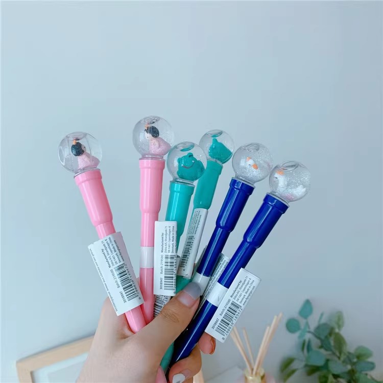 外贸梦幻公主水晶球~权杖圆珠笔卡通可爱高颜值手帐笔学校礼物