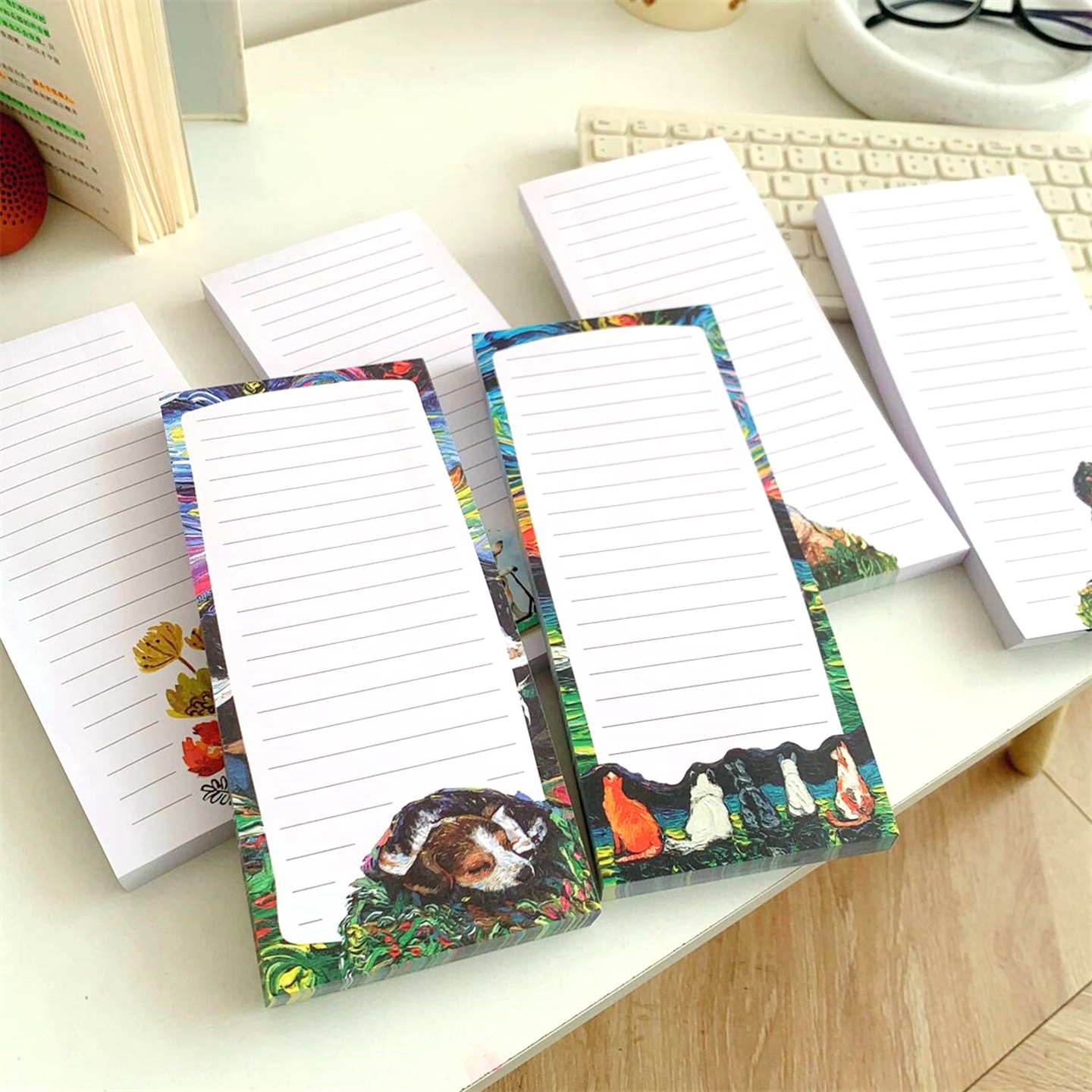 外贸带磁吸加厚长条便签本拍纸本