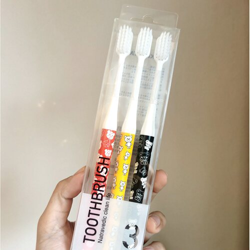 客人家用卡通色系日系软毛牙刷