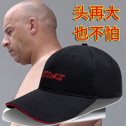 大头围帽子男超大号头大适合的棒球帽大脸大码胖人休闲运动鸭舌帽