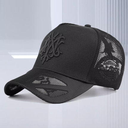 大头围帽子男女士夏季网眼高顶棒球帽韩版潮百搭显脸小刺绣鸭舌帽