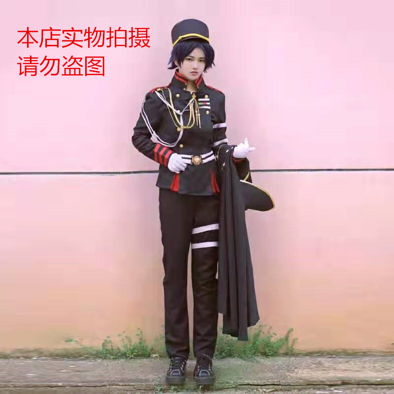 终结的炽天使cos服一濑红莲c服军装制服 柊深夜成人儿童cosplay服 模玩/动漫/周边/娃圈三坑/桌游 Cosplay男装/cos男装 原图主图