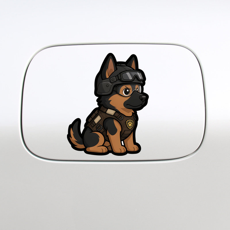 德国牧羊犬汽车贴纸可爱