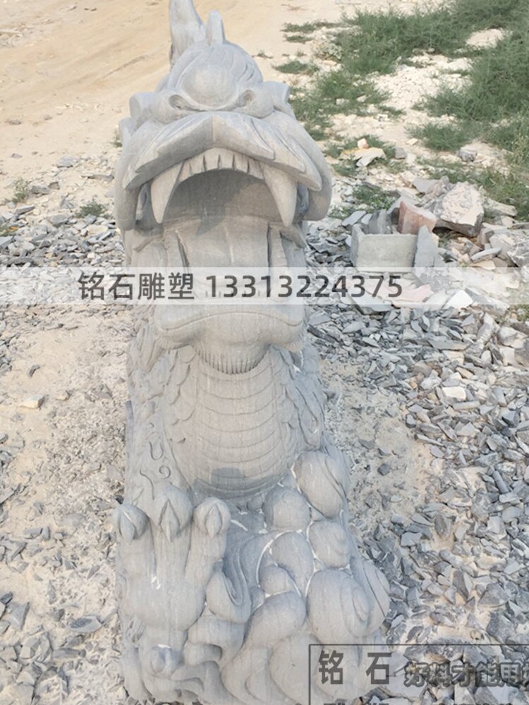 青石龙雕塑 石雕青龙景观摆件 石龙景观 天然青石雕刻的飞龙雕塑