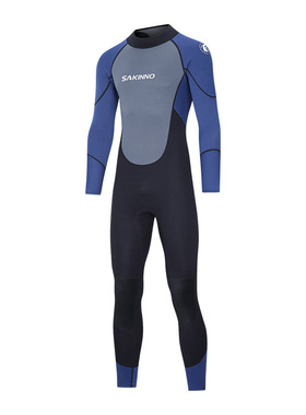 帅气连体潜水服男保暖3MM自由潜水衣冲浪桨板帆船湿衣浮潜衣泳衣