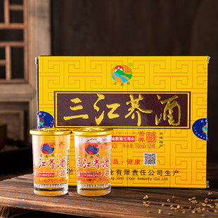 云南特产兰郡醇三江荞酒50ml 口杯白酒苦荞酒小荞酒粮食酒 12杯装