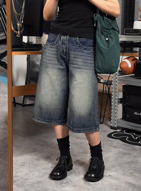 DRINK LIFE DRINK LIFE美式复古水洗做旧牛仔裤