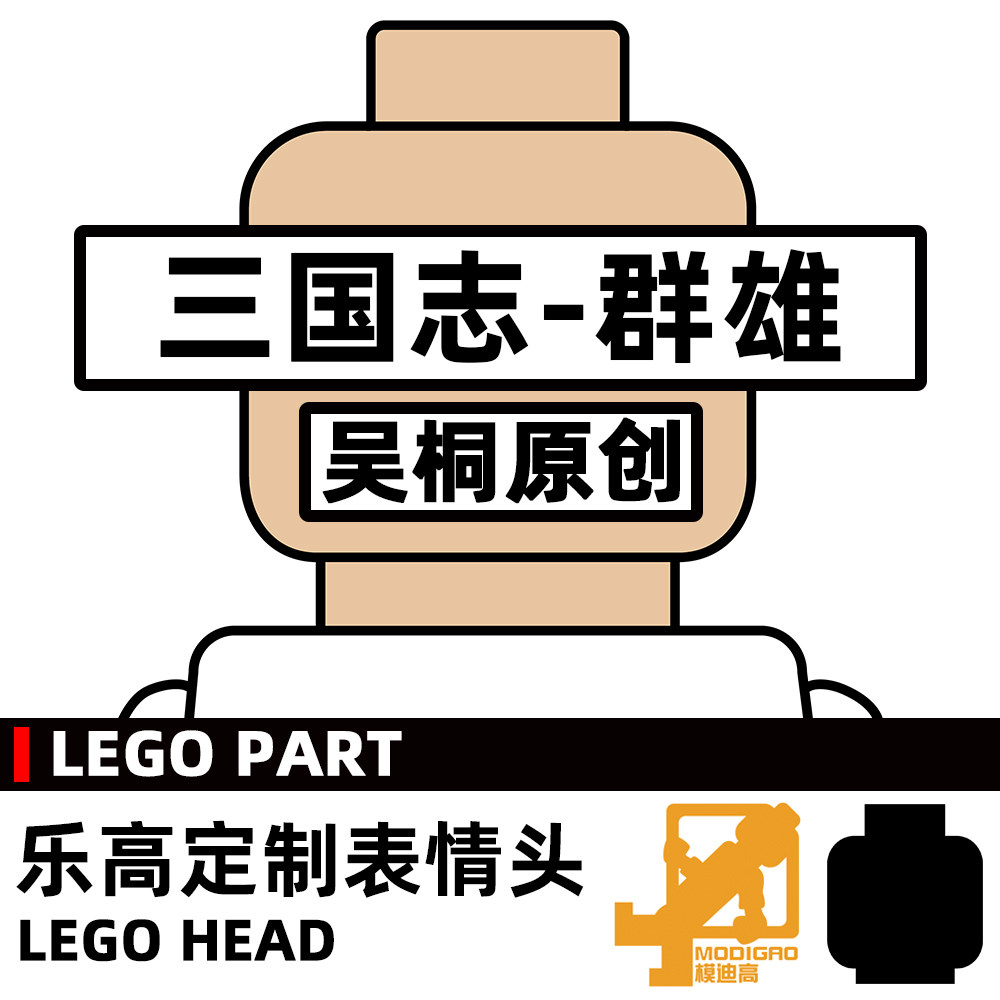 模迪高LEGO乐高小人表情头定制图片