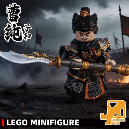 模迪高 乐高积木第三方人仔定制MOC 三国志 曹魏八虎骑 曹纯