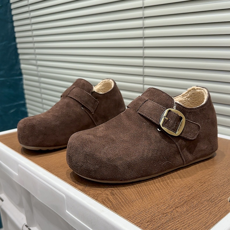 欧货磨砂皮全包加绒勃肯鞋休闲鞋