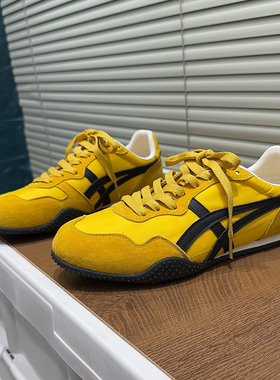 复古黄色德训鞋女2026春季新款真皮平底低帮透气百搭休闲运动鞋潮