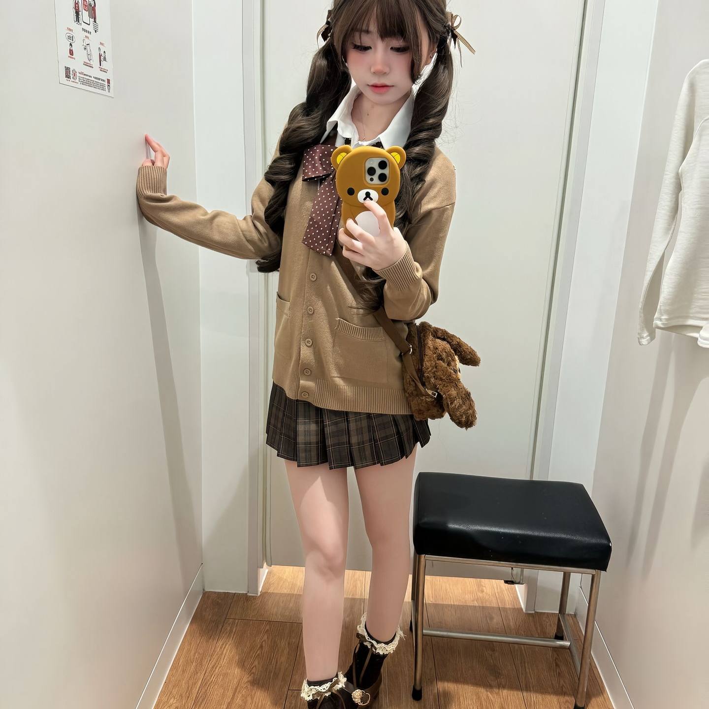 焦糖可颂JK制服原创针织衫开衫