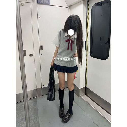 针织衫JK制服马甲背心日系叠穿