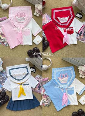日系三本基础水手服短袖甜美可爱