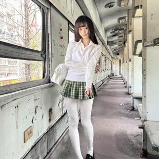 针织jk背心马甲叠穿校供感小青梅jk格裙短裙女百搭日系JK制服套装