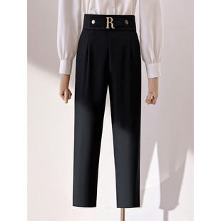九分直筒烟管裤 春装 高级感垂感显瘦高腰通勤上班职业西裤 裤 女 西装
