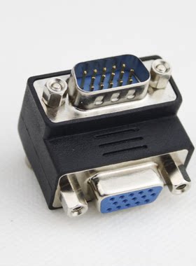 VGA90度公对公 HDMI90度公对母 母对母232九针串口转接头台湾头