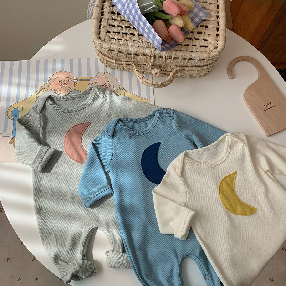 婴儿长袖连体衣春装幼儿哈衣宝宝爬行服春秋新款新生儿居家服童装