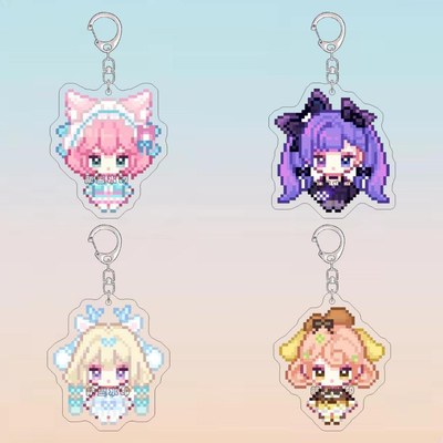 王者荣耀游戏周边钥匙扣三丽鸥联动系列安琪拉瑶亚克力书包挂件