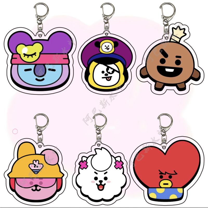 荒野乱斗可爱同人表情图亚克力钥匙扣游戏周边卡通朋友书包挂件