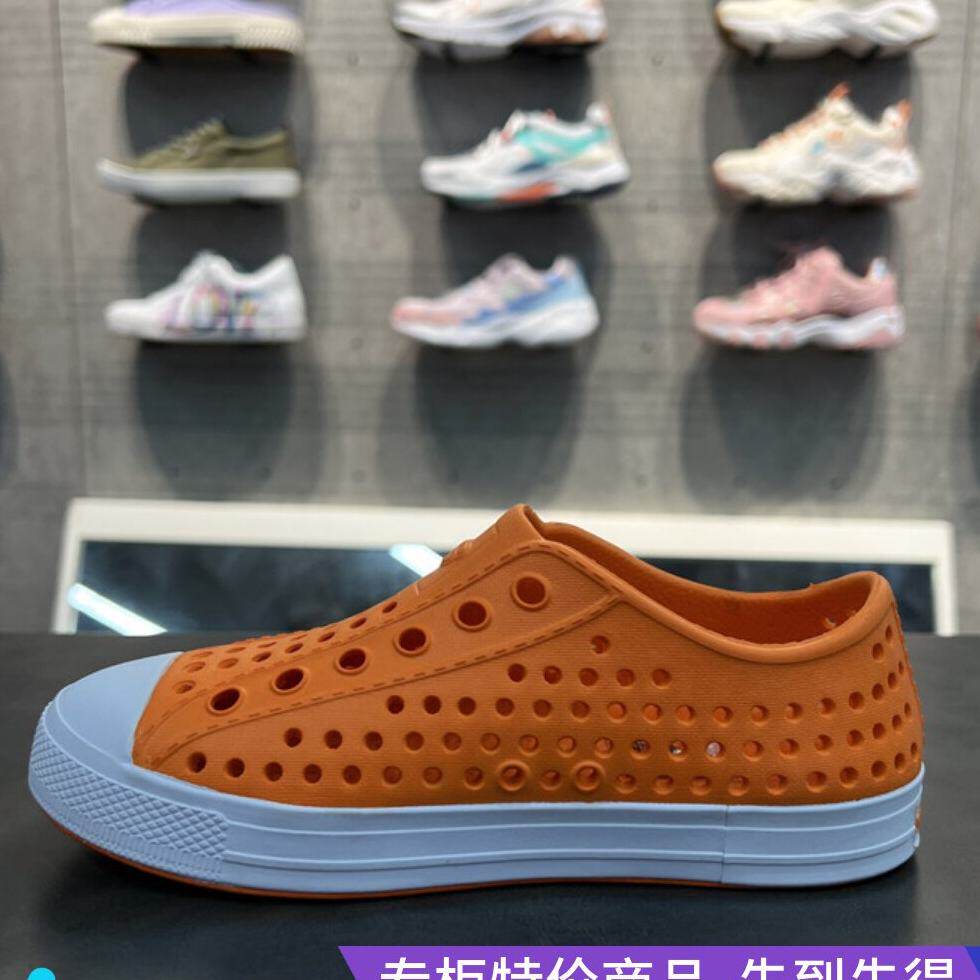 斯凯奇新款男童一脚蹬镂空洞洞鞋运动休闲沙滩凉鞋91990L