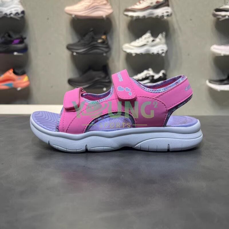 Skechers斯凯奇冬季新款女小童加绒棉鞋魔术贴运动宝宝鞋303017N