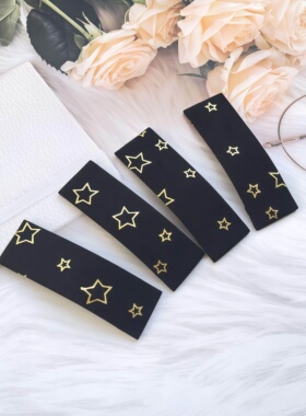 新款黑色布艺发夹包布BB夹简约发卡百搭侧边夹子掰掰夹发饰刘海夹